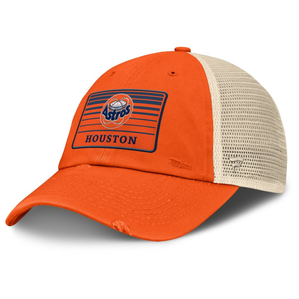 Houston Astros Cooperstown Collection Eastbound Mesh Adjustable Hat - Orange/Natural