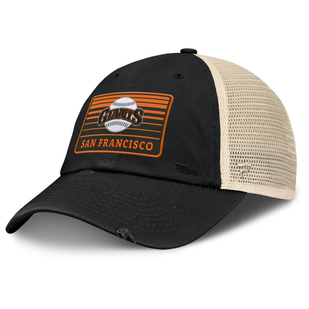 San Francisco Giants Cooperstown Collection Eastbound Mesh Adjustable Hat - Black/Natural