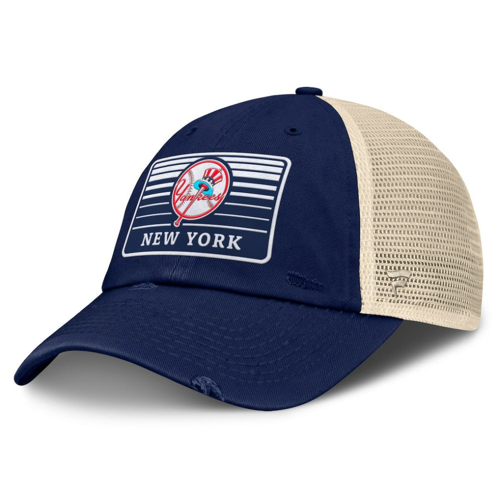 New York Yankees Cooperstown Collection Eastbound Mesh Adjustable Hat - Navy/Natural