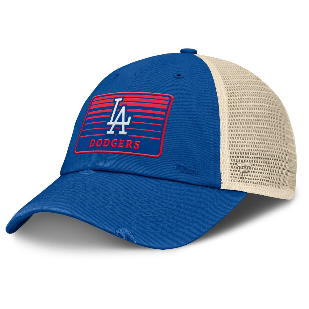 Los Angeles Dodgers Cooperstown Collection Eastbound Mesh Adjustable Hat - Royal/Natural