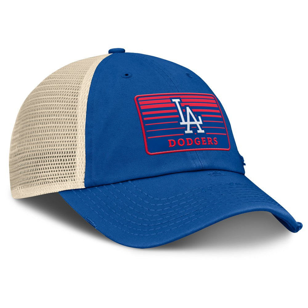 Los Angeles Dodgers Cooperstown Collection Eastbound Mesh Adjustable Hat - Royal/Natural