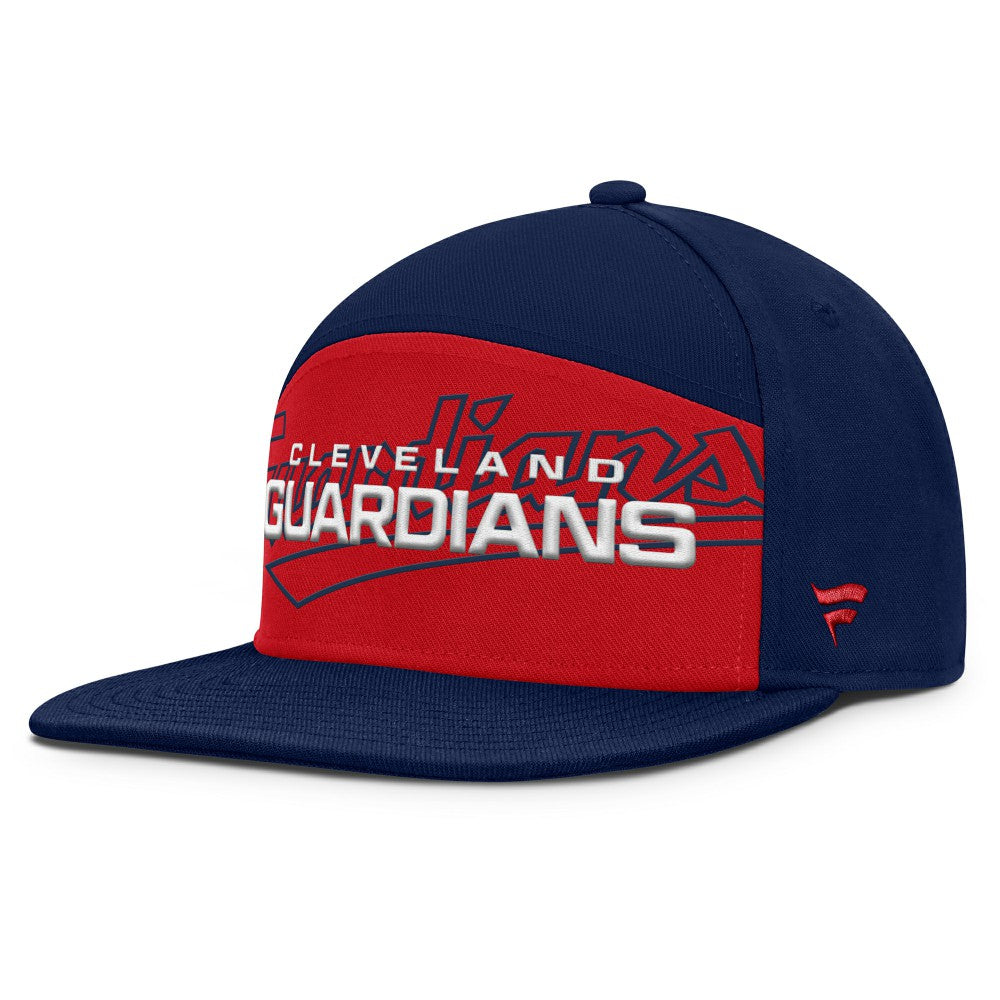 Cleveland Guardians Clubhouse Splitter Snapback Hat - Navy/Red