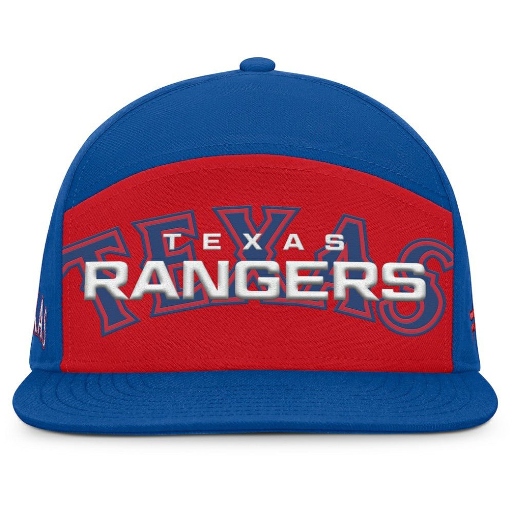 Texas Rangers Clubhouse Splitter Snapback Hat - Royal/Red