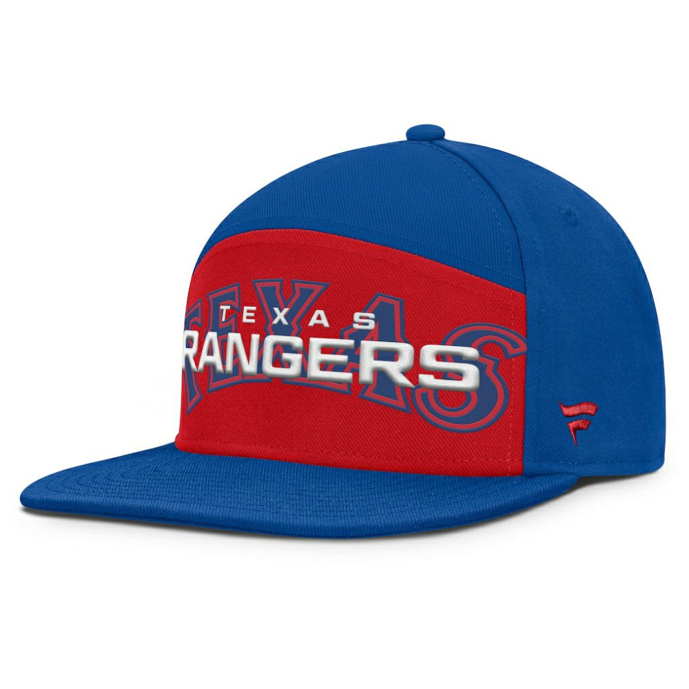 Texas Rangers Clubhouse Splitter Snapback Hat - Royal/Red