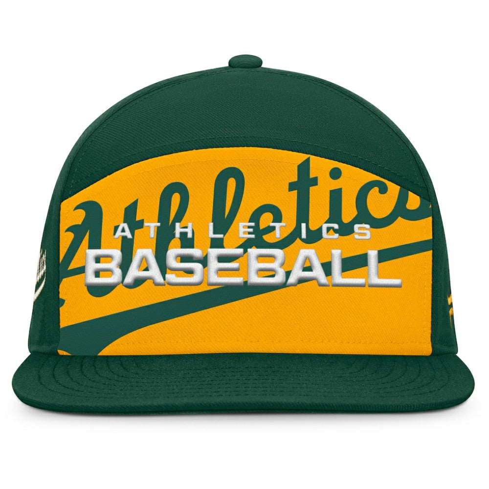 Athletics Clubhouse Splitter Snapback Hat - Green/Gold