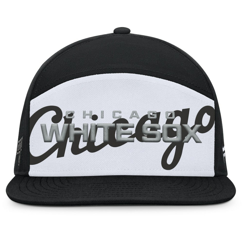 Chicago White Sox Clubhouse Splitter Snapback Hat - Black/White