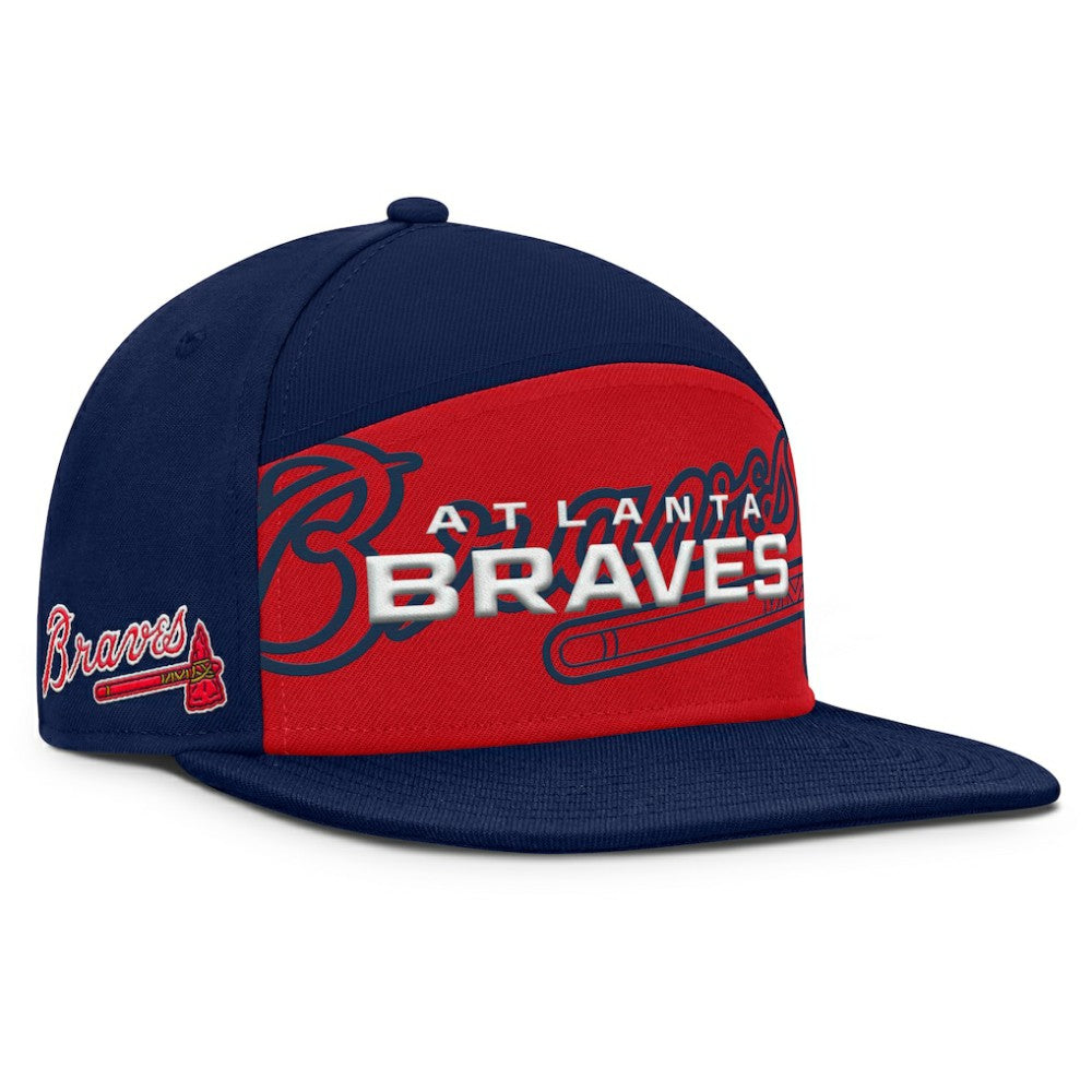 Atlanta Braves Clubhouse Splitter Snapback Hat - Navy/Red