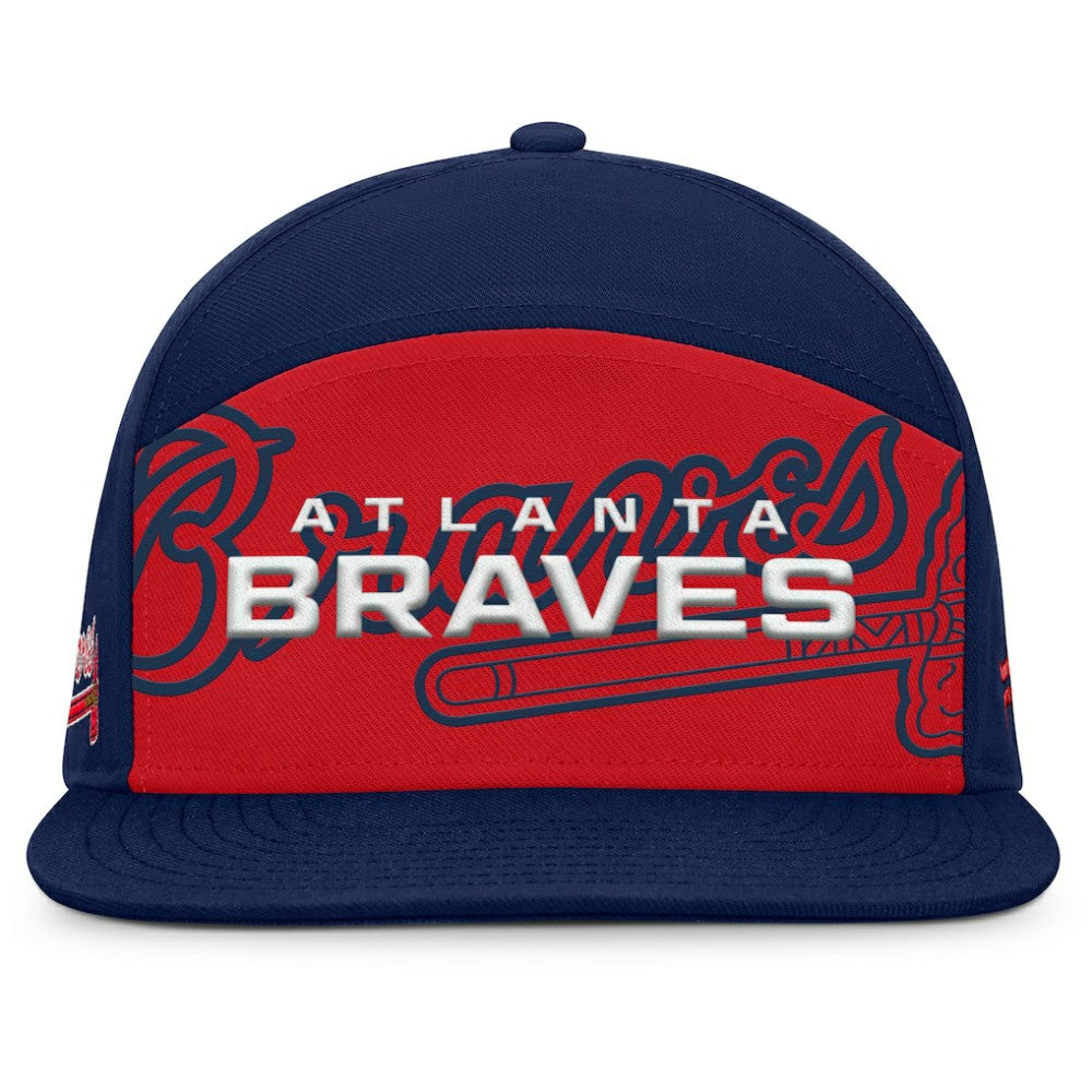 Atlanta Braves Clubhouse Splitter Snapback Hat - Navy/Red