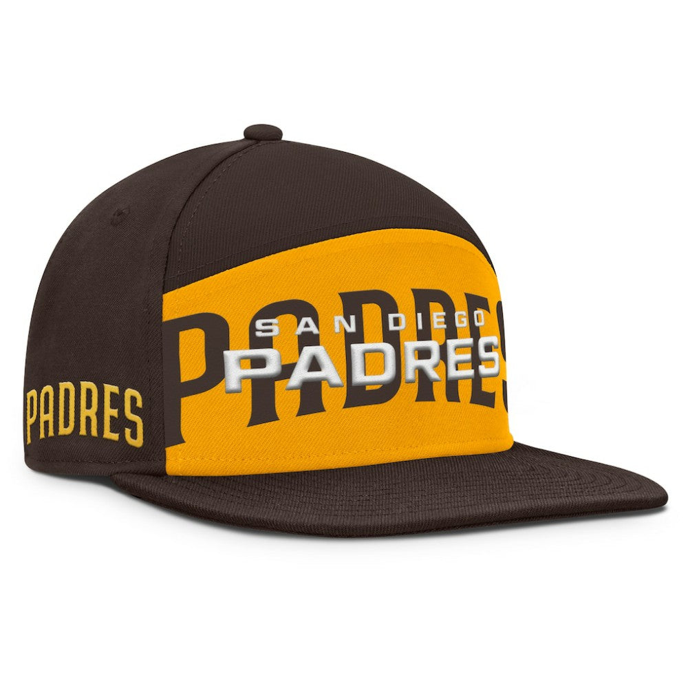 San Diego Padres Clubhouse Splitter Snapback Hat - Brown/Gold
