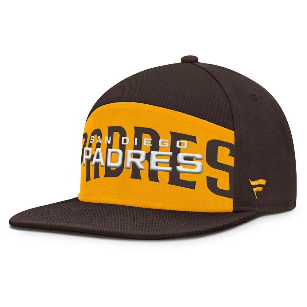 San Diego Padres Clubhouse Splitter Snapback Hat - Brown/Gold