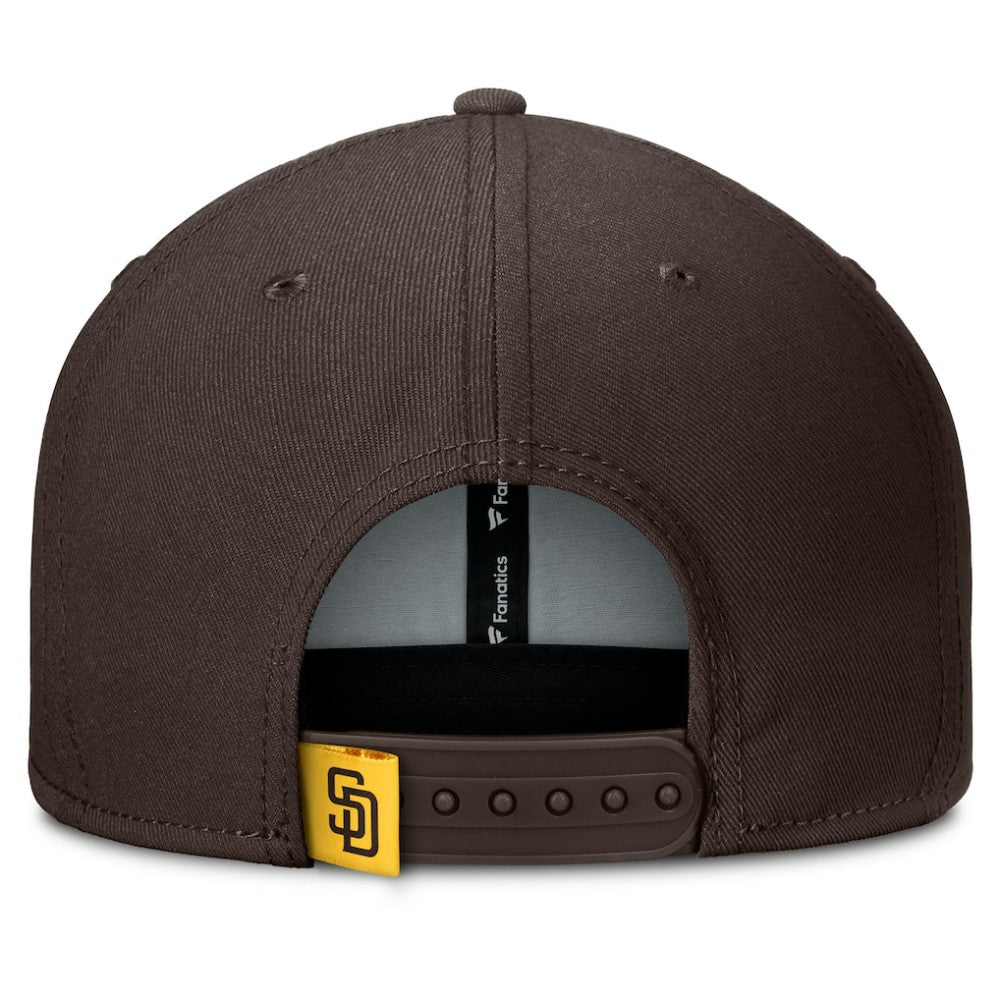 San Diego Padres Clubhouse Splitter Snapback Hat - Brown/Gold