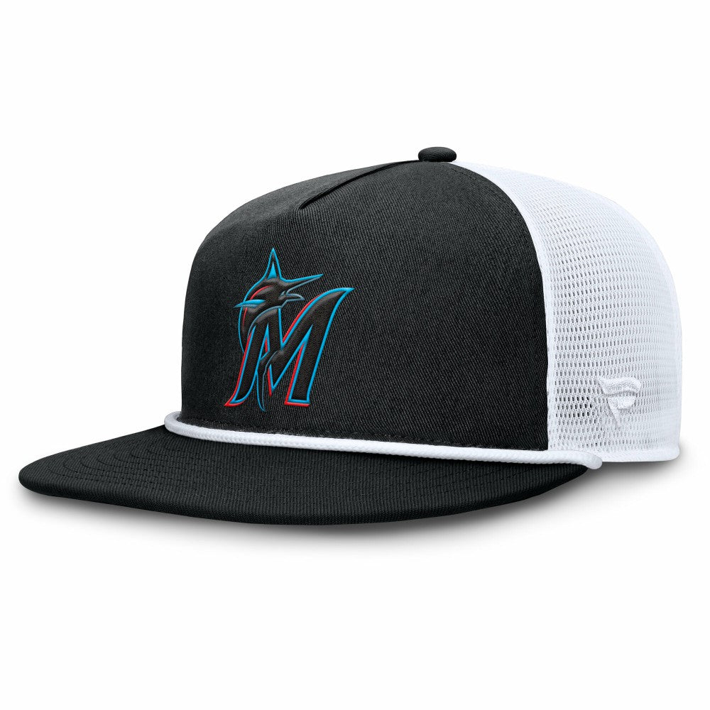 Miami Marlins Clubhouse Change Up Snapback Hat - Black/White