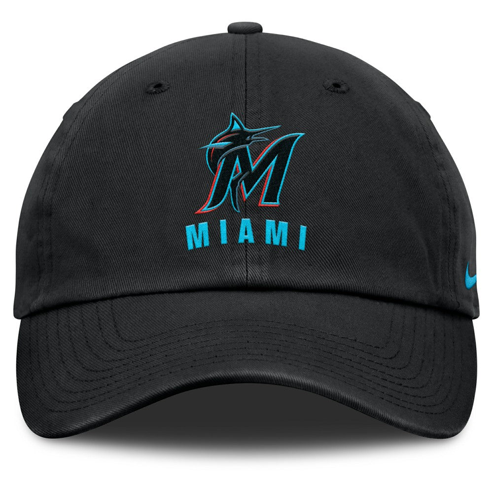 Miami Marlins Club Adjustable Hat - Black | Nike