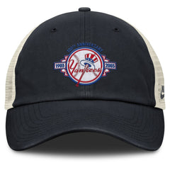 New York Yankees Cooperstown Collection Club Trucker Adjustable Hat - Navy/Natural | Nike