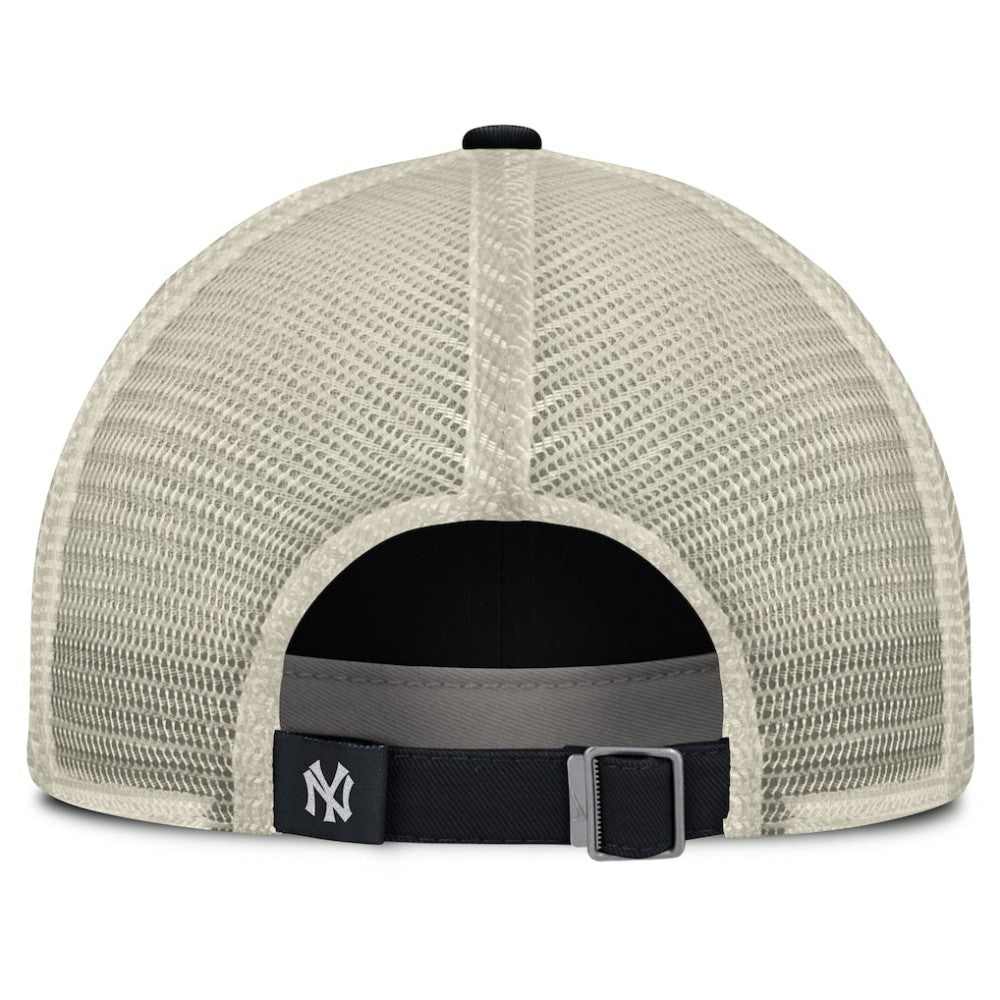 New York Yankees Cooperstown Collection Club Trucker Adjustable Hat - Navy/Natural | Nike