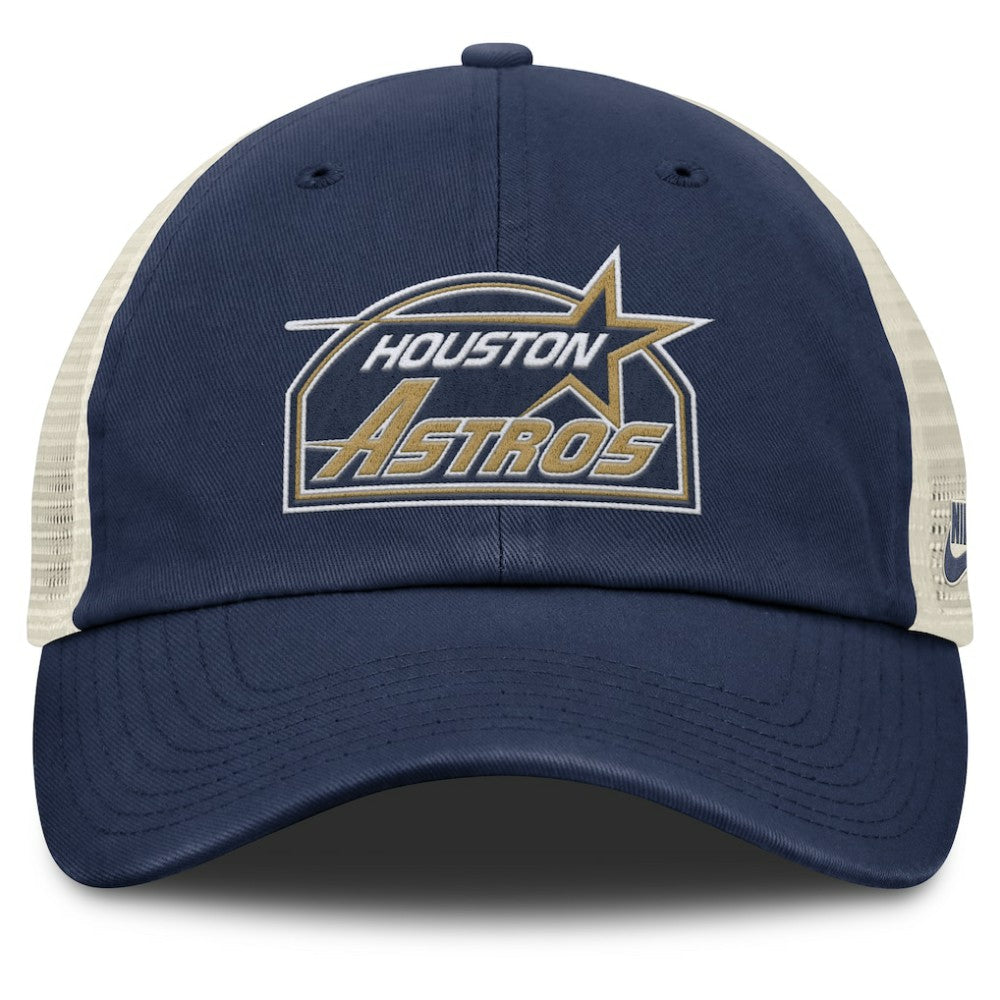 Houston Astros Cooperstown Collection Club Trucker Adjustable Hat - Navy/Natural | Nike