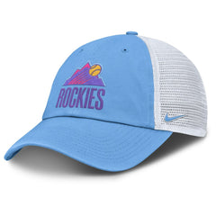 Colorado Rockies Unisex 2025 City Connect Club Adjustable Trucker Hat - Light Blue/White | Nike