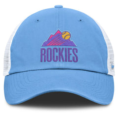 Colorado Rockies Unisex 2025 City Connect Club Adjustable Trucker Hat - Light Blue/White | Nike