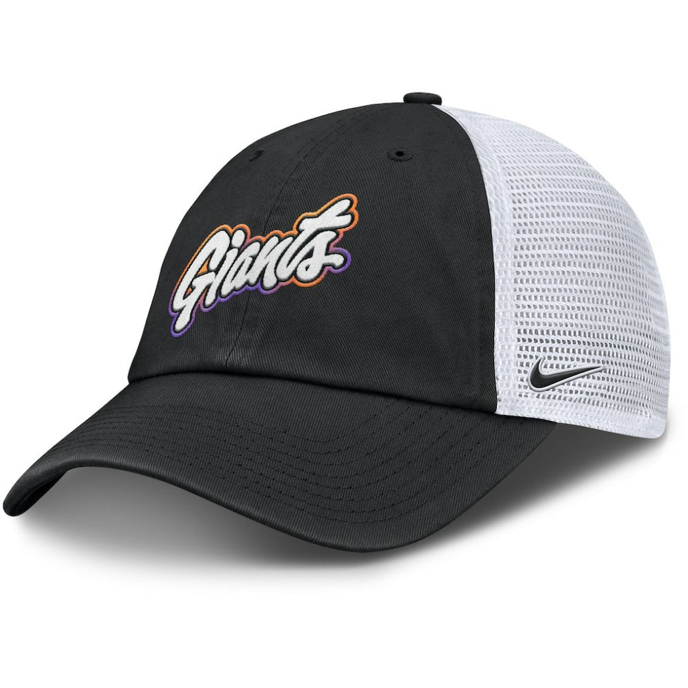 San Francisco Giants Unisex 2025 City Connect Club Adjustable Trucker Hat -  Black/White | Nike