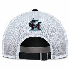 Miami Marlins Unisex 2025 City Connect Trucker Adjustable Hat - Black/White | Nike