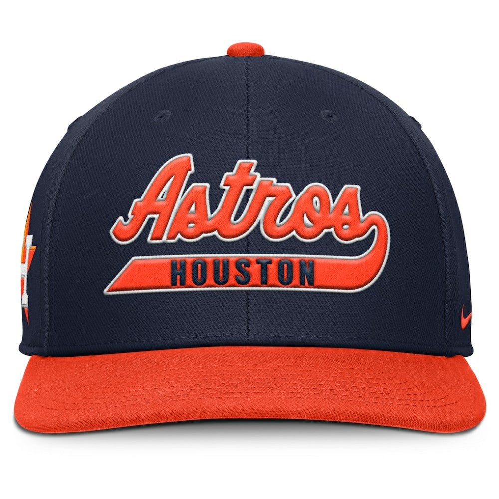Houston Astros Pro Performance Snapback Hat - Navy/Orange | Nike