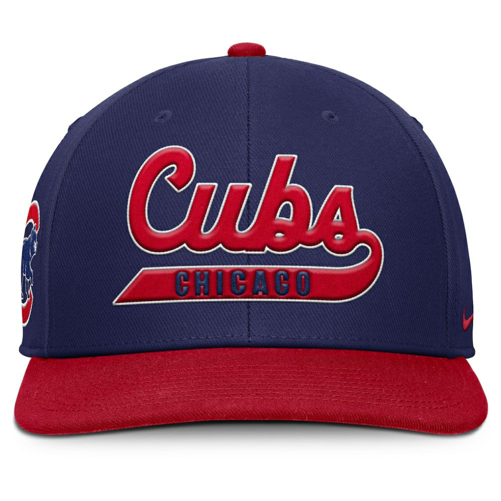 Chicago Cubs Pro Performance Snapback Hat - Royal/Red | Nike