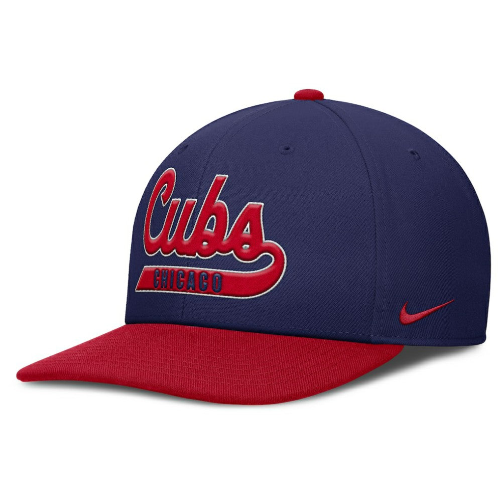 Chicago Cubs Pro Performance Snapback Hat - Royal/Red | Nike