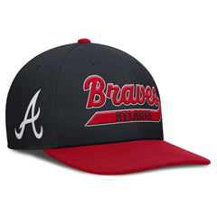 Atlanta Braves Pro Performance Snapback Hat - Navy/Red | Nike