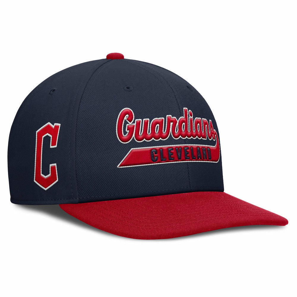 Cleveland Guardians Pro Performance Snapback Hat - Navy/Red | Nike