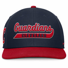 Cleveland Guardians Pro Performance Snapback Hat - Navy/Red | Nike