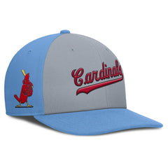St. Louis Cardinals Pro Performance Snapback Hat - Gray/Light Blue | Nike