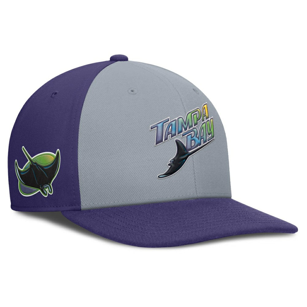 Tampa Bay Rays Pro Performance Snapback Hat - Gray/Purple | Nike