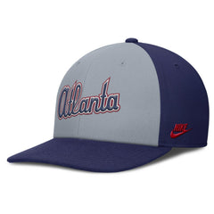 Atlanta Braves Pro Performance Snapback Hat - Gray/Royal | Nike