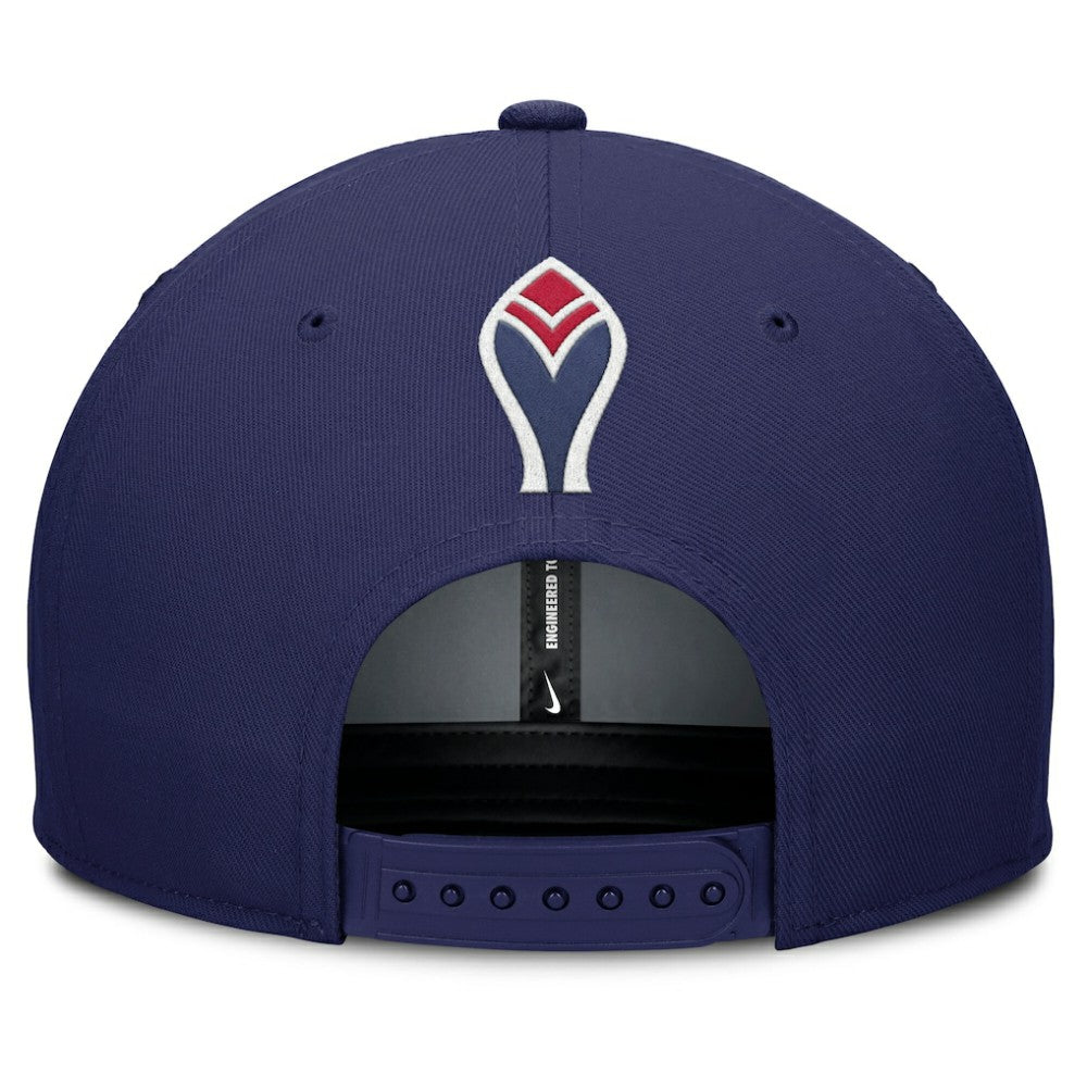 Atlanta Braves Pro Performance Snapback Hat - Gray/Royal | Nike