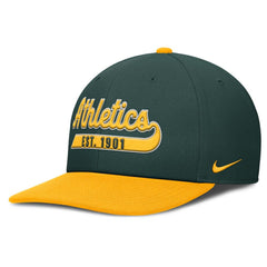 Athletics Pro Performance Snapback Hat - Green/Gold | Nike