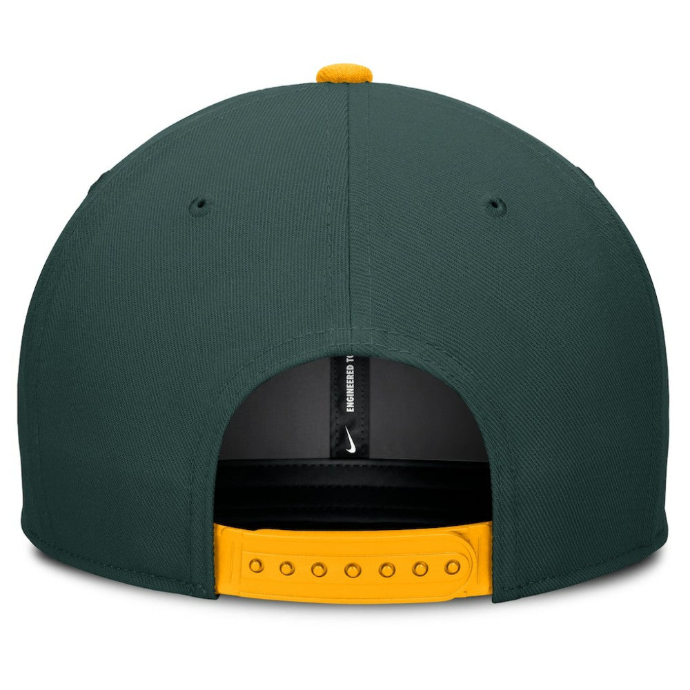 Athletics Pro Performance Snapback Hat - Green/Gold | Nike