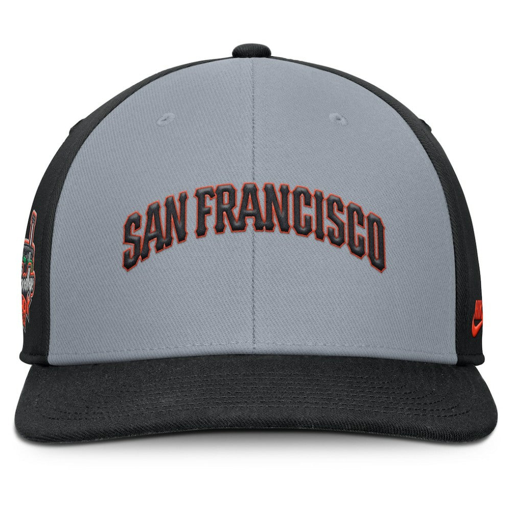 San Francisco Giants Pro Performance Snapback Hat - Gray/Black | Nike