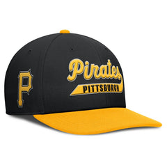 Pittsburgh Pirates Pro Performance Snapback Hat - Black/Gold | Nike