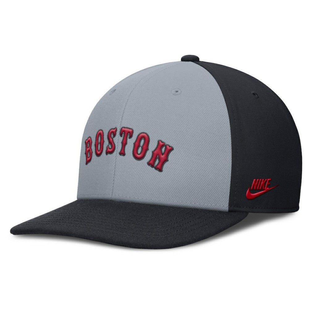 Boston Red Sox Pro Performance Snapback Hat - Gray/Navy | Nike