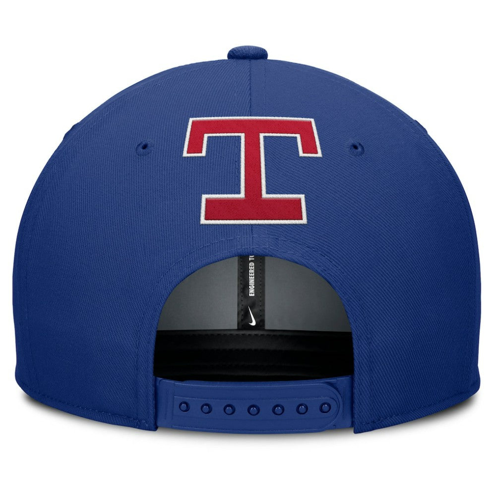 Texas Rangers Pro Performance Snapback Hat - Gray/Royal | Nike