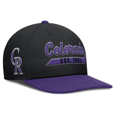 Colorado Rockies Pro Performance Snapback Hat - Black/Purple | Nike