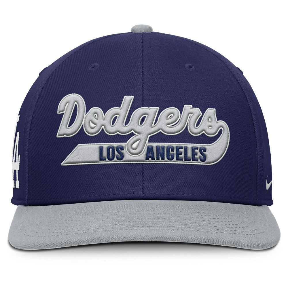 Los Angeles Dodgers Pro Performance Snapback Hat - Navy/Gray | Nike