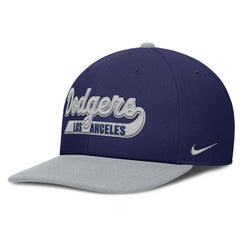 Los Angeles Dodgers Pro Performance Snapback Hat - Navy/Gray | Nike