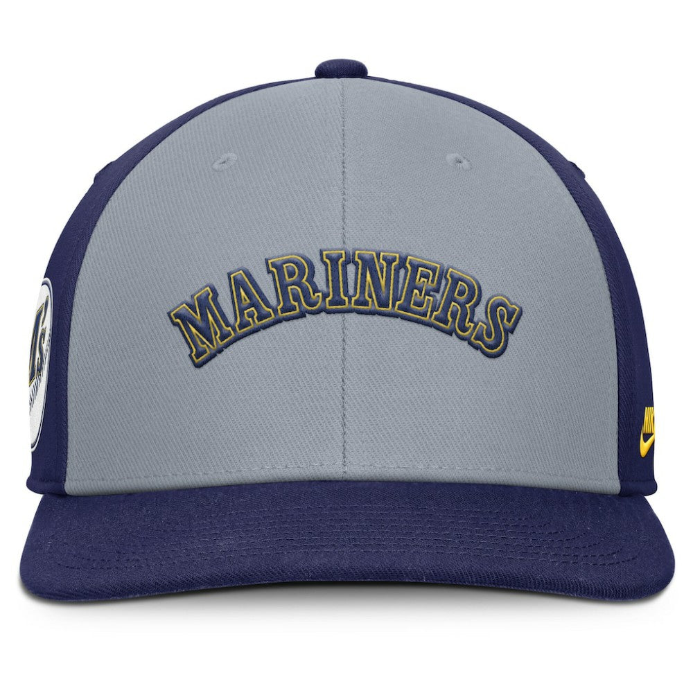 Seattle Mariners Pro Performance Snapback Hat - Gray/Navy | Nike
