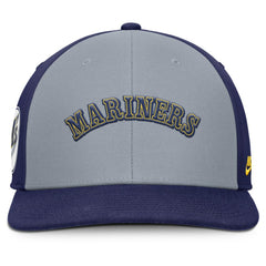 Seattle Mariners Pro Performance Snapback Hat - Gray/Navy | Nike