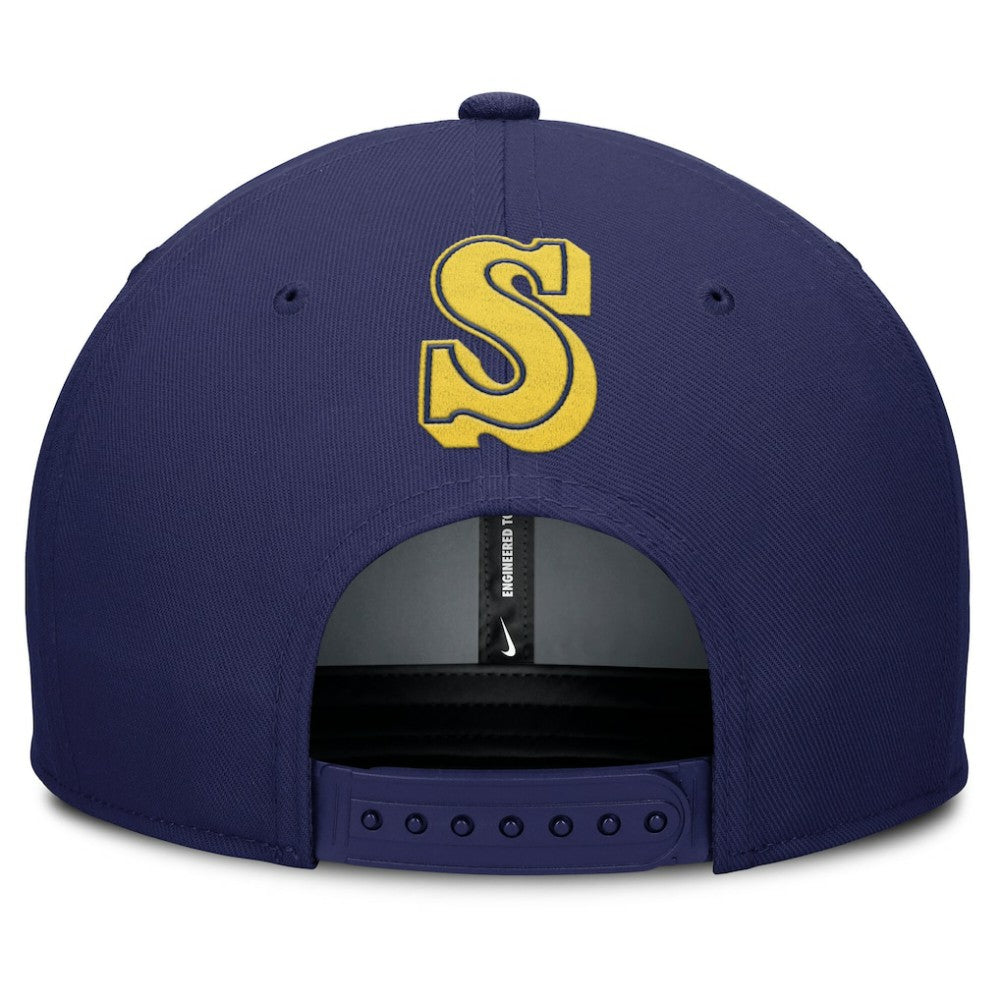 Seattle Mariners Pro Performance Snapback Hat - Gray/Navy | Nike