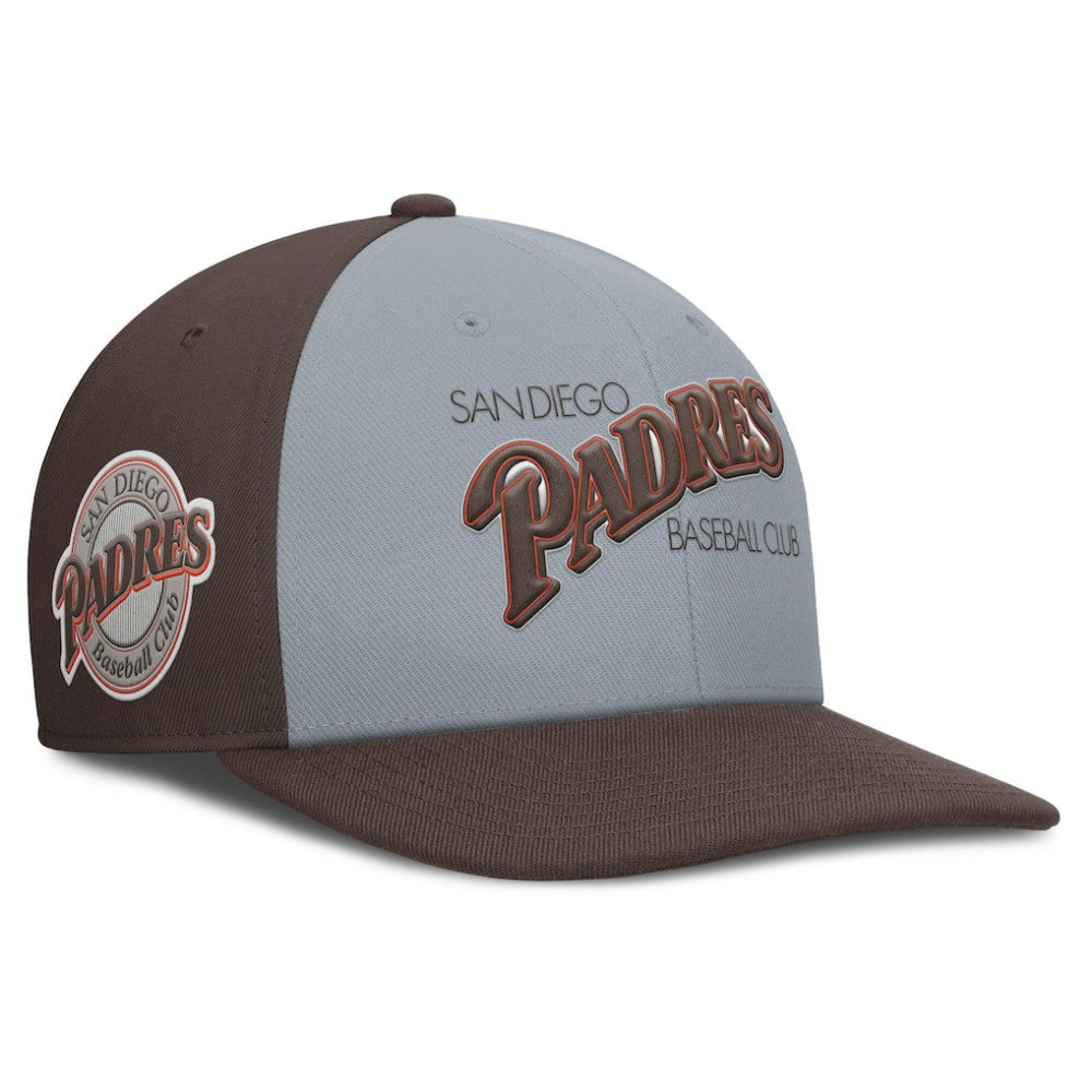 San Diego Padres Pro Performance Snapback Hat - Gray/Brown | Nike