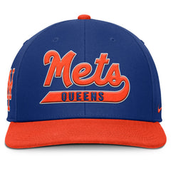 New York Mets Pro Performance Snapback Hat - Royal/Orange | Nike
