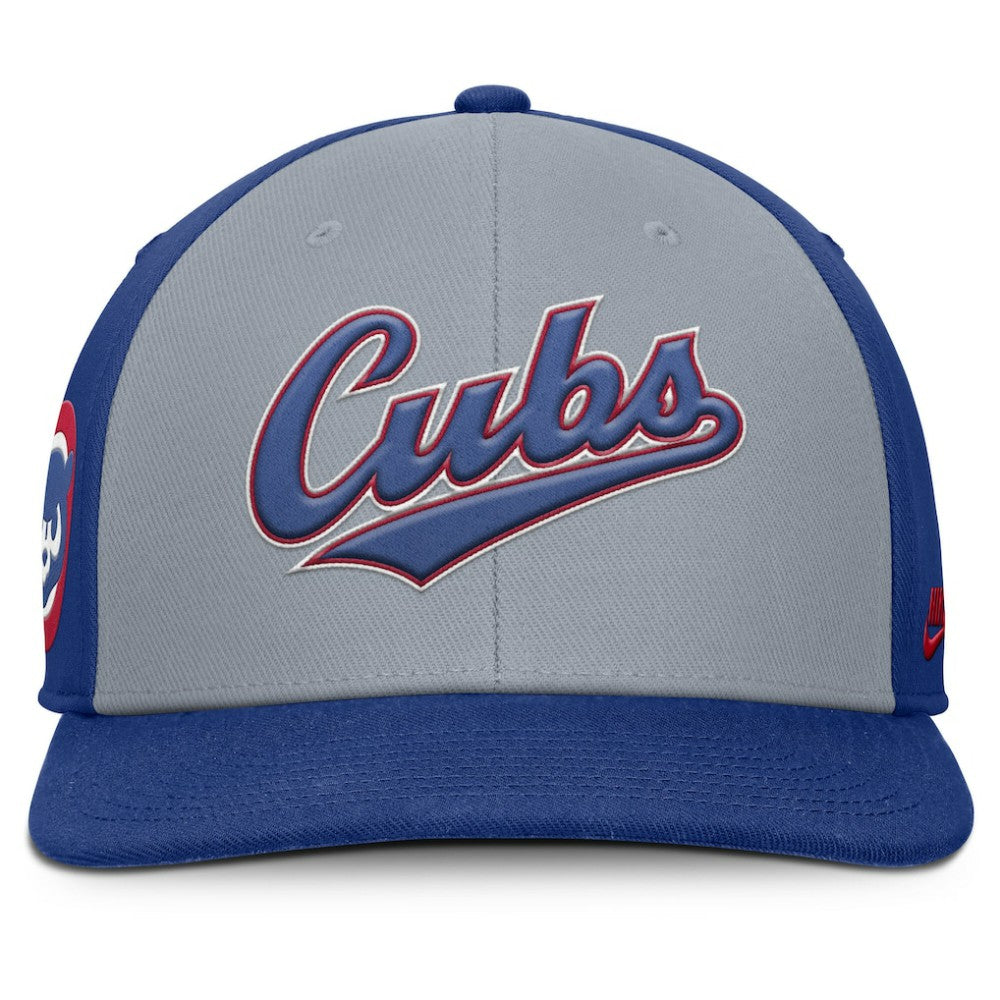 Chicago Cubs Pro Performance Snapback Hat - Gray/Royal | Nike