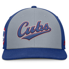 Chicago Cubs Pro Performance Snapback Hat - Gray/Royal | Nike